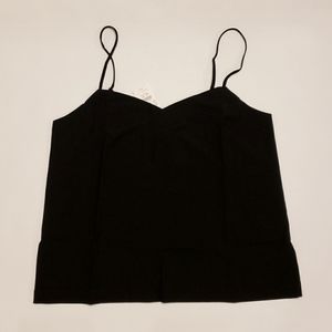 {J. Crew} Asymmetric V-Neck Cami, Black